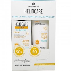 Pack Heliocare loción Pediátrica corporal+ mineral facial SPF50