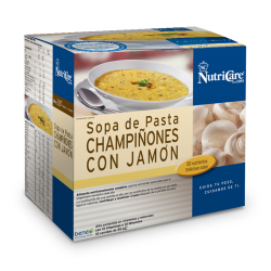 Sopa de pasta champiñones con jamón Nutricare 10 unidades