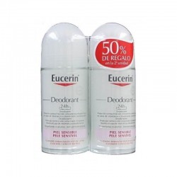 Eucerin Pack 2ª 50% Desodorante Piel Sensible Roll-On 24h
